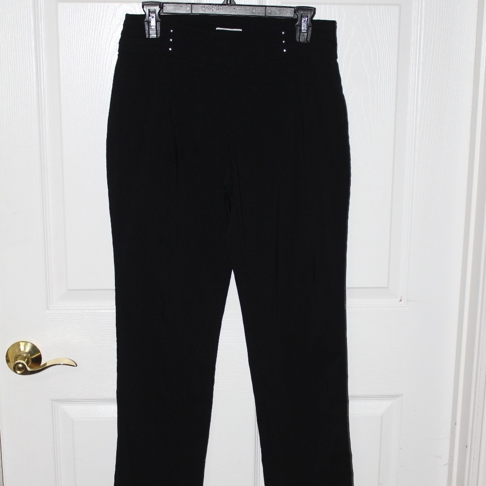 JM Collections Straight Leg Black Stretch Pants